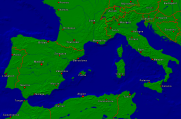 Europa-Südwest Städte + Grenzen 2000x1311